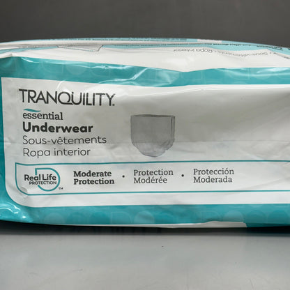 TRANQUILITY 2PK of 25 Essential Underwear - Heavy Medium (34-48in) White