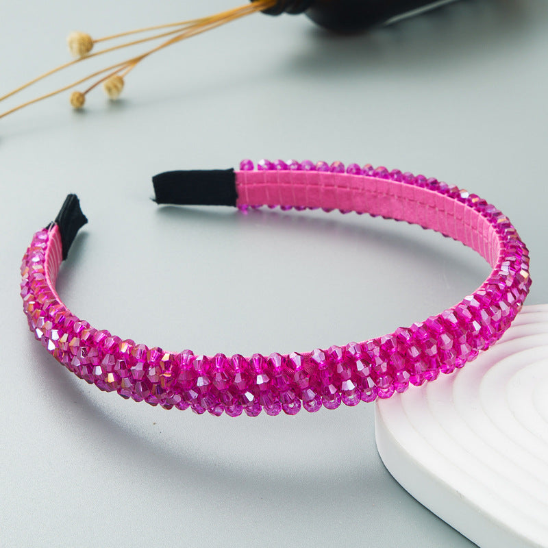 Fish Line Braided String Crystal Hair Band Korean Temperament Senior Sense Wash Face Headband