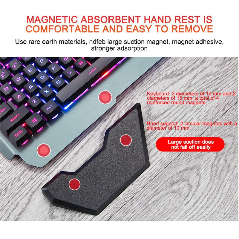 Ergonomic RGB Wired Gaming Keyboard