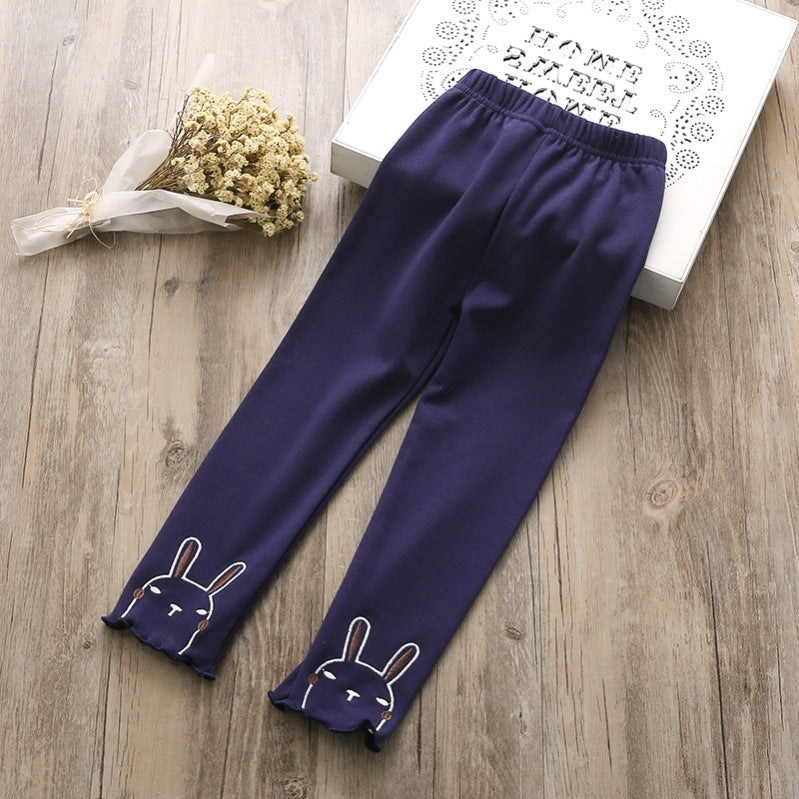 Girls' casual solid color Leggings