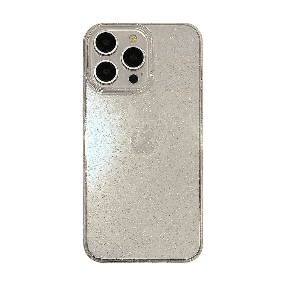 Transparent Glitter Simple Apple 14 Promax Phone Case 13 Suitable for iPhone 15 Soft Case 11 Advanced Luxury 12