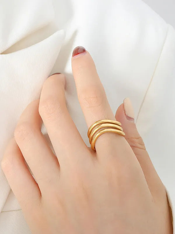 Non fading personalized fashionable light luxury versatile ring accessories for women