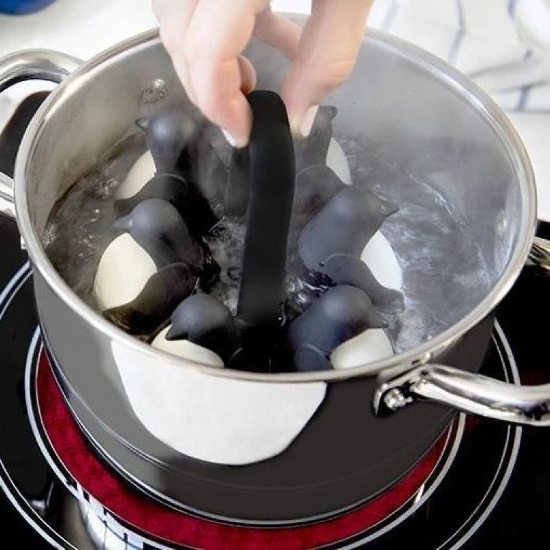 Creative and Cute Little Penguin Home Egg Cooking Device Egg Refrigerator Storage Combination Egg Holder God