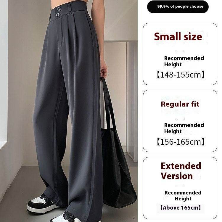 High Waist Drooping Plump Girls Pear Shapes Suit Pants