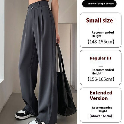 High Waist Drooping Plump Girls Pear Shapes Suit Pants