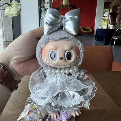 Labbubu Doll 17cm Labbubu Pendant Doll Clothes Accessories Shorts Keychain Air Cotton