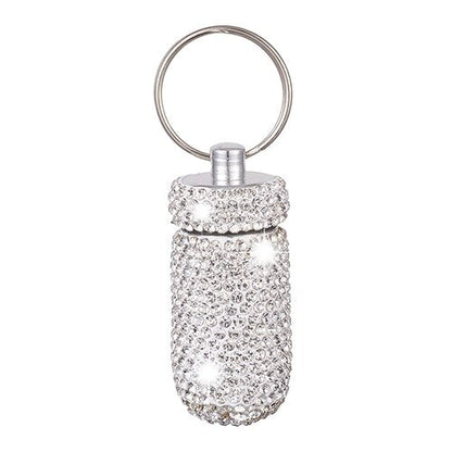 Car Storage Box Bottle Bling Organizer Pill Box Automobile Accessories For Car Interior / Hanging With Key Ring