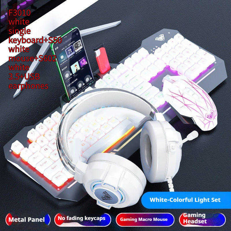 Mechanical Feeling Wired Key Mouse Headset Bundle