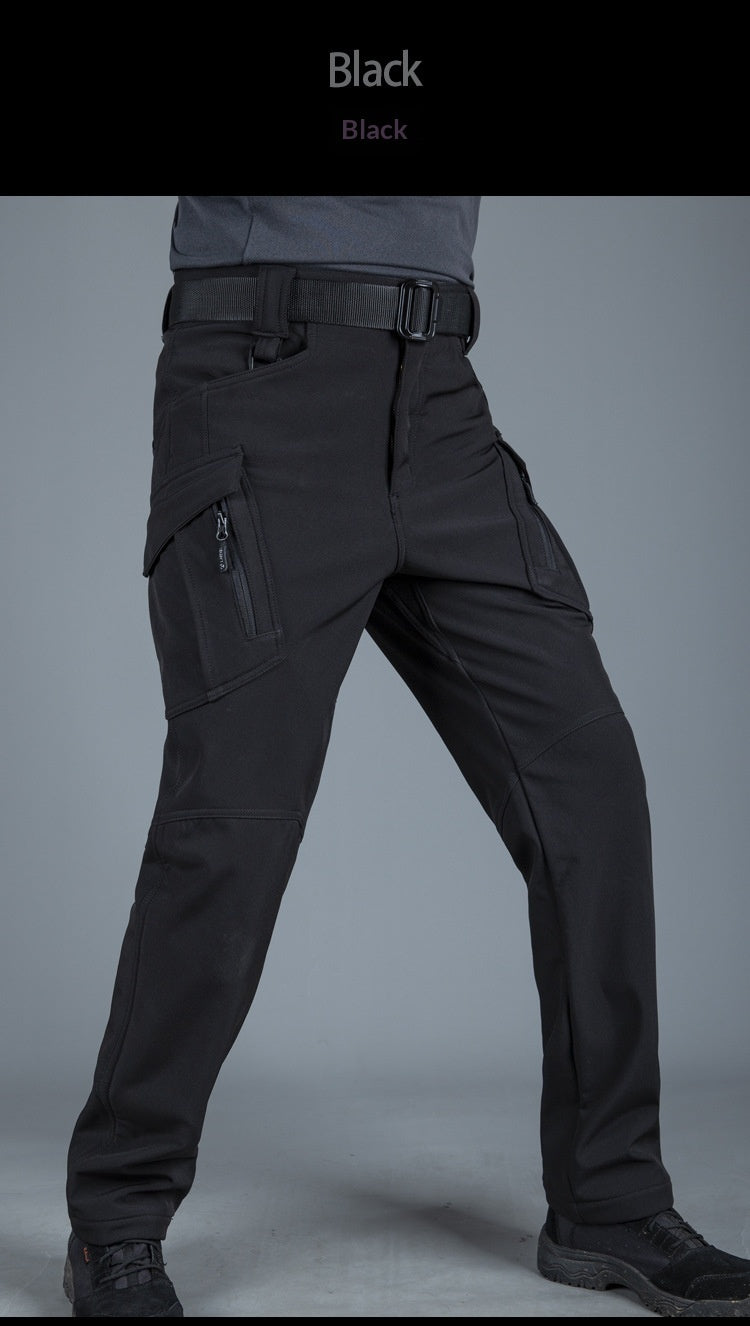 Thickened Camouflage Fleece Training Pants Warm Hiking Pants