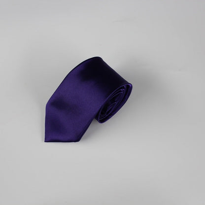 8cm Black Hand-tied Plain Suit Tie