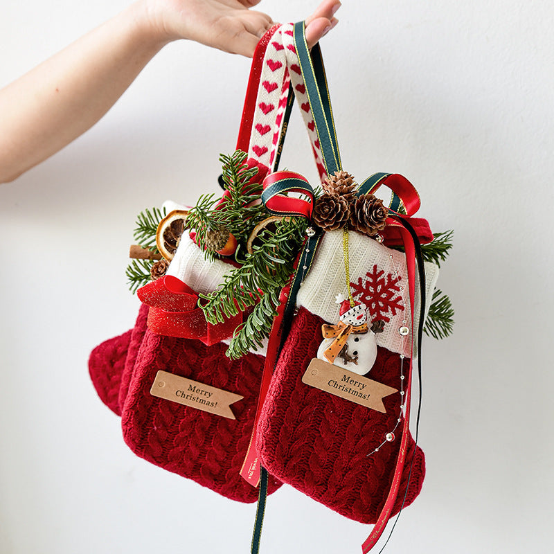 Knitted Christmas Stockings, Decoration, Scene Layout