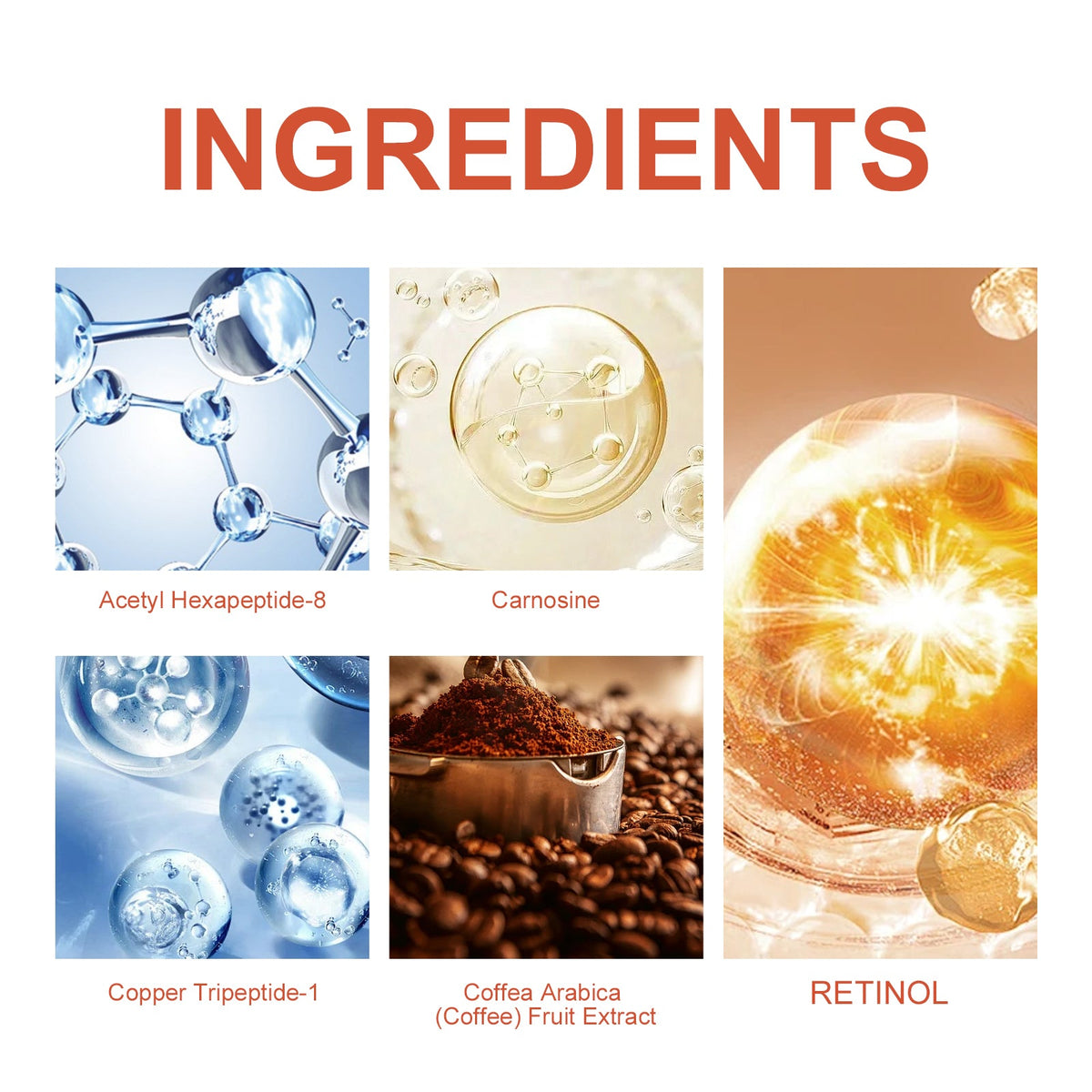 Retinol Polypeptide Revitalizing Eye Cream, Firming Skin Around Eyes Lighten Dark Circles Crow's Feet Moisturizing Eye Cream