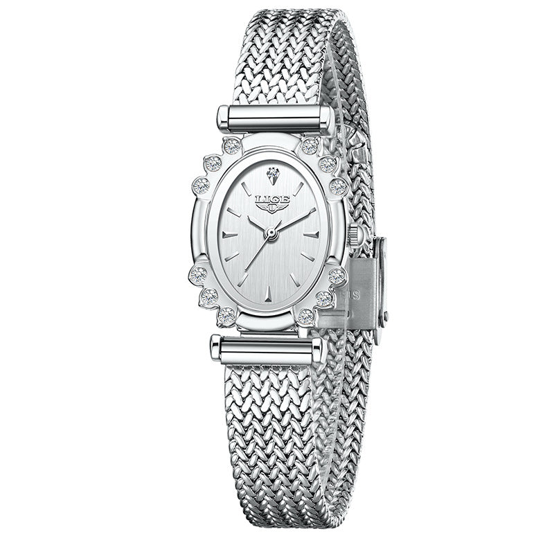 Womens Wheat-ear Strap Square Watch