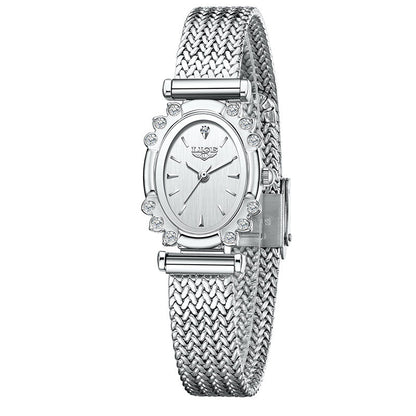 Womens Wheat-ear Strap Square Watch