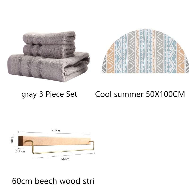 Bamboo Antibacterial Hypoallergenic Towel Set