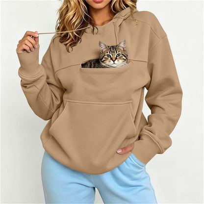 Solid-color Hooded Loose-fit Pet Hoodie