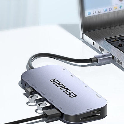 11-in-1 Expansion Dock Typ-c HUB Multi-function Gigabit Network Port Cable Seperater