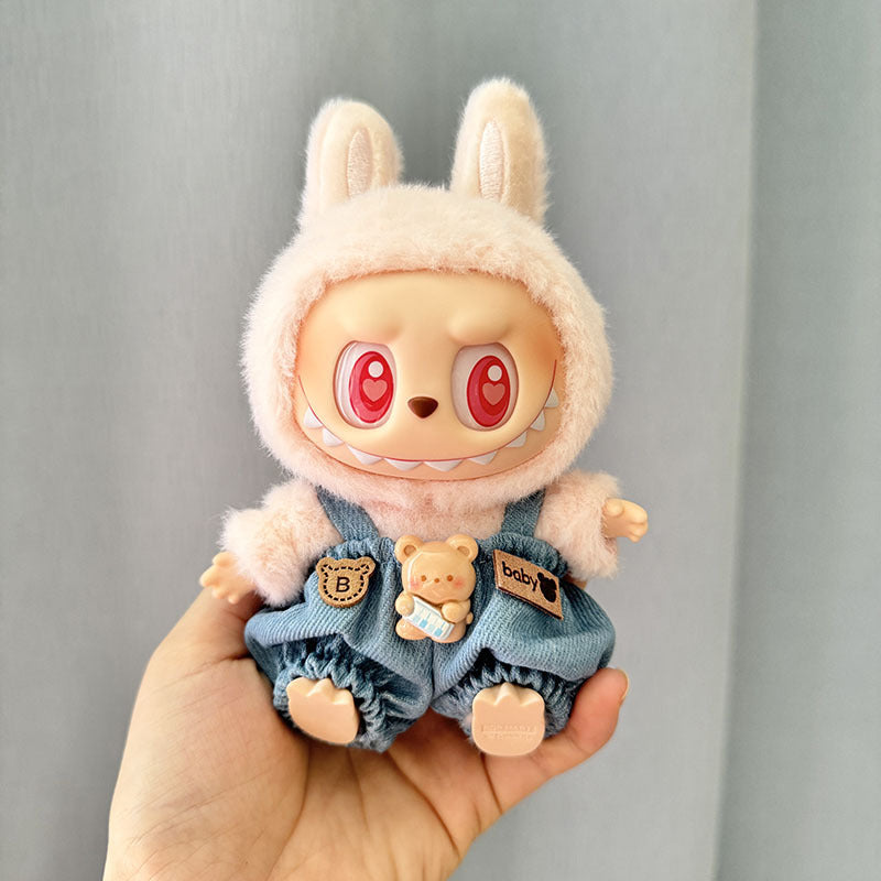 [Clothes Only] 1st/2nd generation Labubu clothes pendant Labubu sitting party baby clothes teddy bear suspenders cute pants