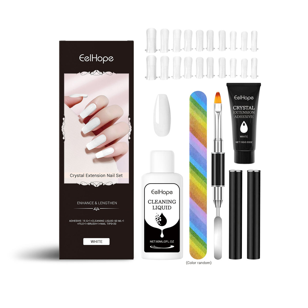 Crystal Extension Nail Set Nail Glue Simple Style Natural Three-Dimensional Modeling Nail Tool Set