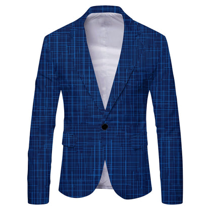 Mens Spring New Arrival Top Commuter Casual Blazer Mens Plus-Size British-style Suit For Men