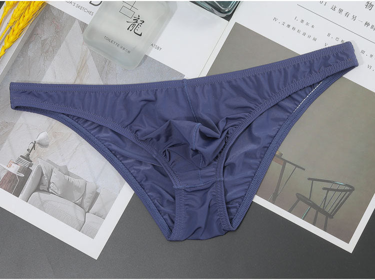 New Transparent Men's Ice Silk T-shaped Briefs