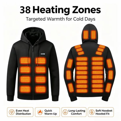Smart Heated Hoodie With Three Temperature Settings And Four-zone Constant-temperature Heating