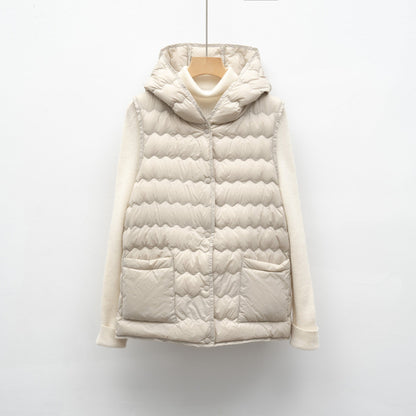 New National Standard Hooded Women's Vest For Autumn And Winter