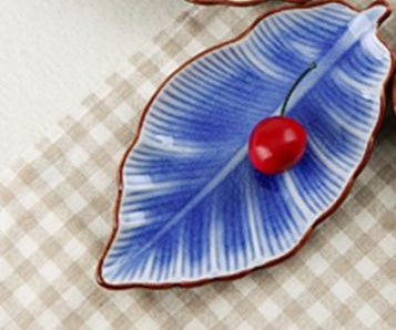 Creative Banana Leaf Ceramic Plate Seasoning Dish