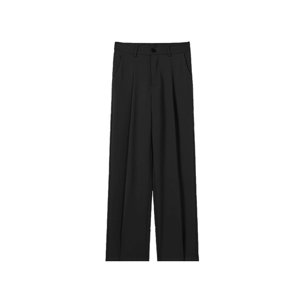 Men's Casual Draped Straight Suit Pants