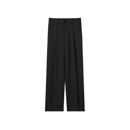 Men's Casual Draped Straight Suit Pants