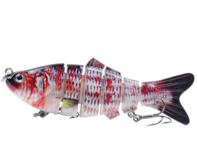 10cm 16.5g Multi-section Lure With Ring Beads Simulation Luya Multi-section Lure Submerged Bionic 6-section Lure