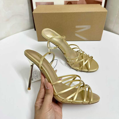 Women's Open-toe High-heeled Pointed-toe Strappy Sandals