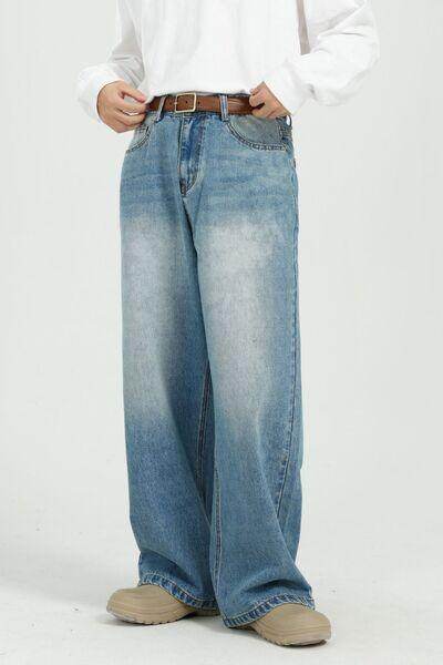 Wide Leg Jeans with Pockets for Comfortable Style