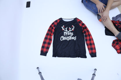Color matching family parent-child suit
