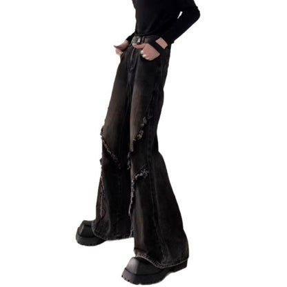 Retro-style Tapered Denim Jeans For Men