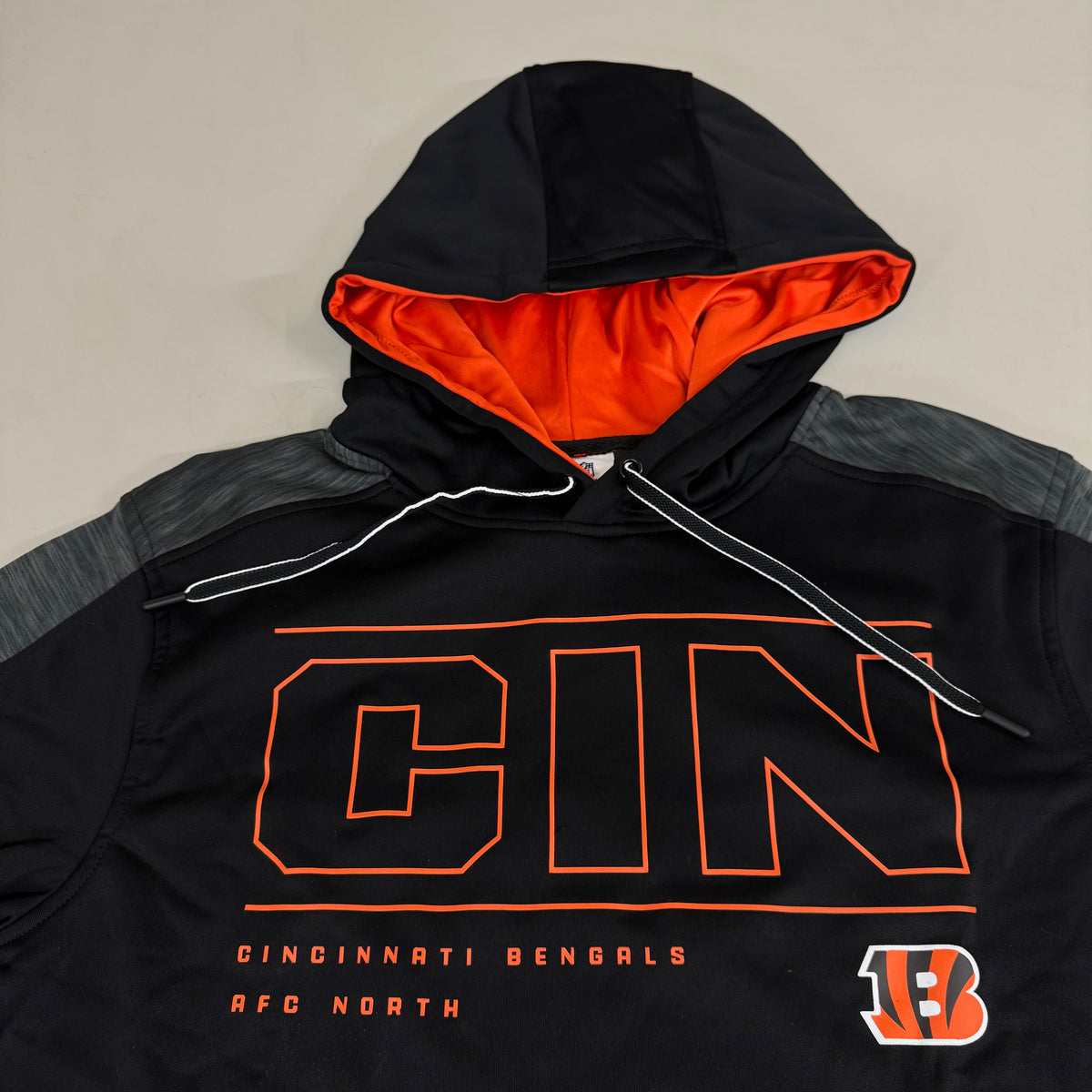 NFL Cincinnati  Bengals Hoodie AFC North Sweatshirt Pullover SZ M Black 1802967