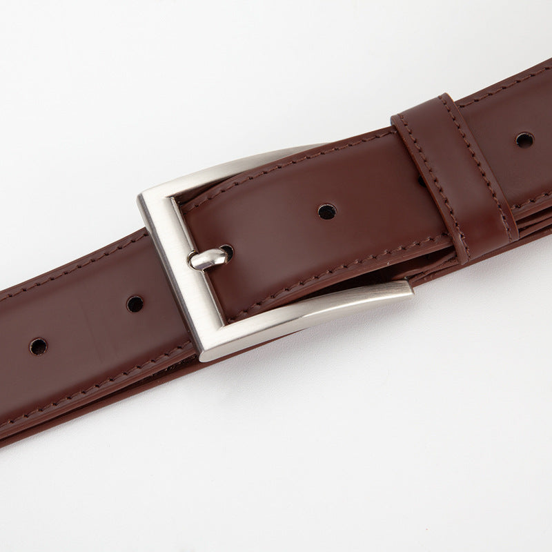 Mens Casual All Matching Leather Belt