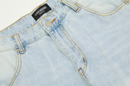 Wash Light Color Cargo Jeans Men