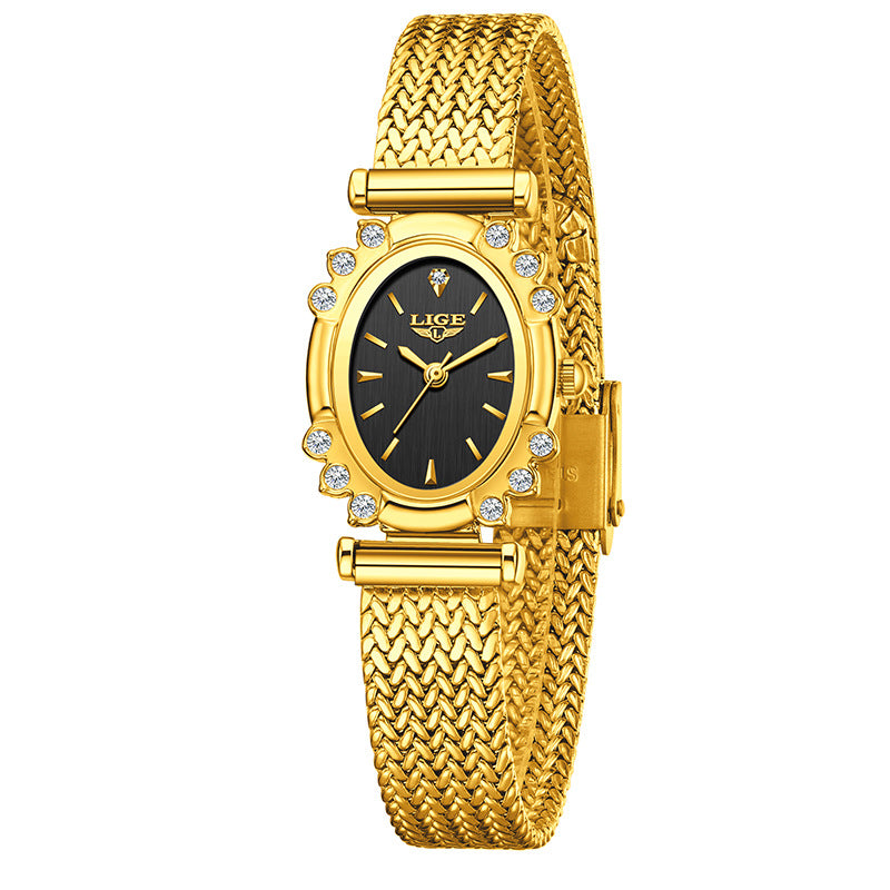 Womens Wheat-ear Strap Square Watch
