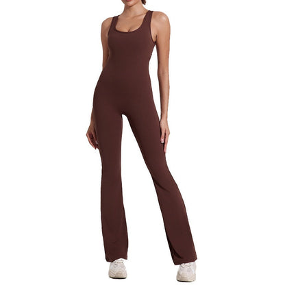 Rear V Hip Raise Skinny One-piece Nude Feel Yoga Clothes