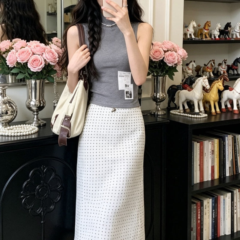 Bow-knot Ribbon Mesh Plaid Skirt For Women