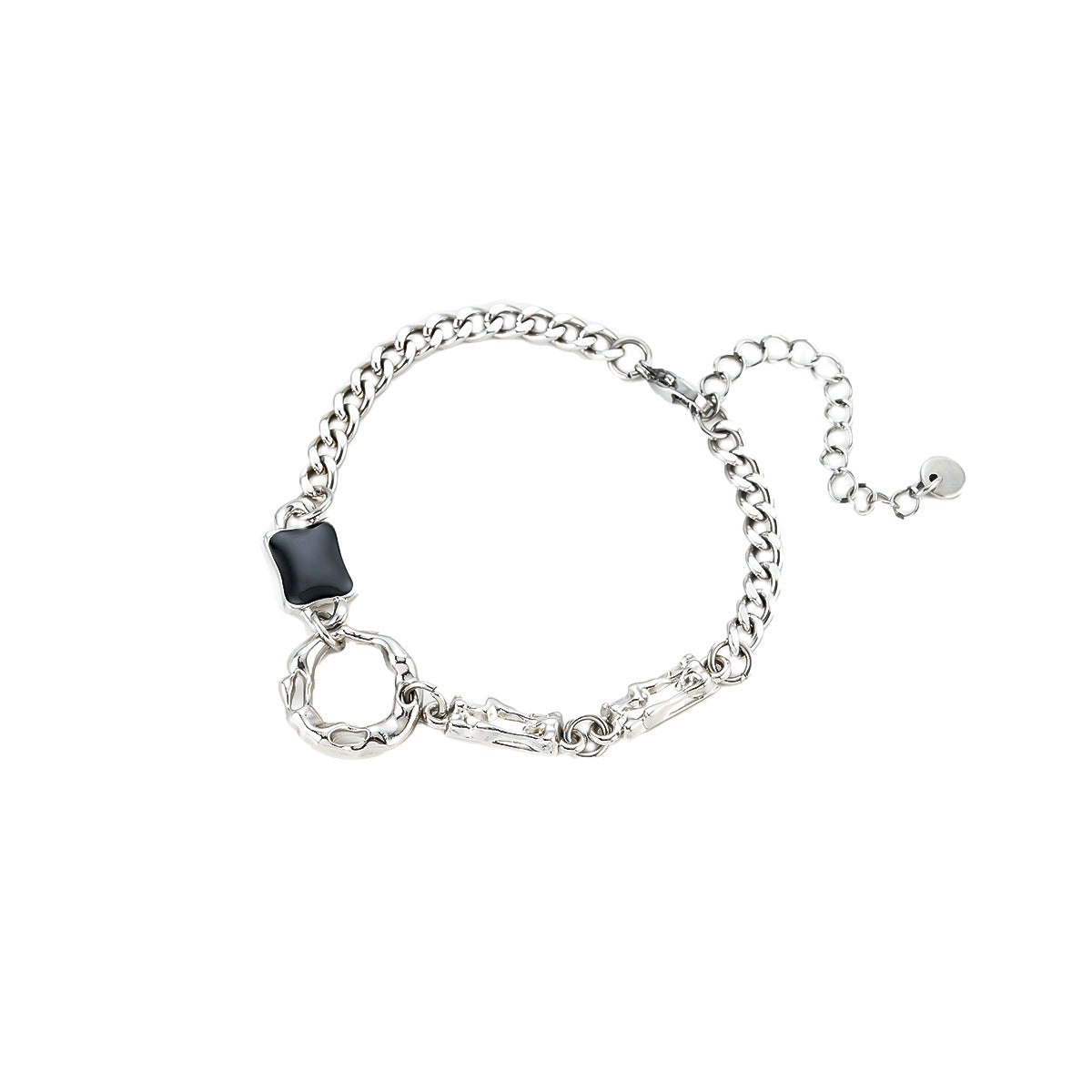 Titanium Steel Non-fading Versatile Zircon Bracelet For Men