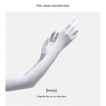 Nylon Ice Silk Long Sun Protection Gloves