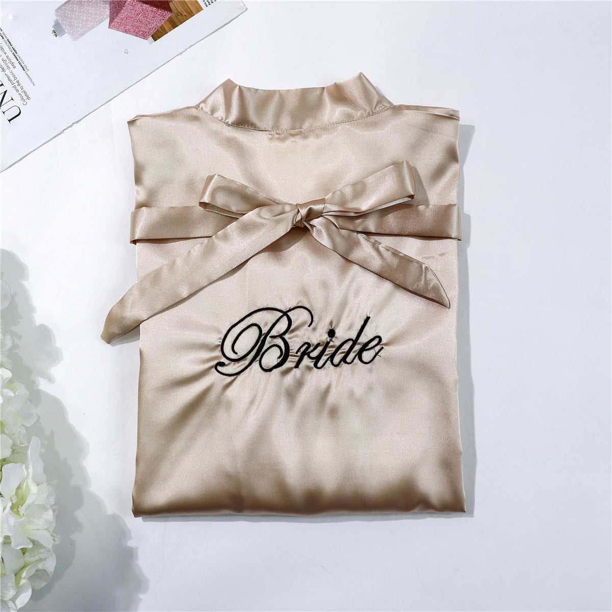 Bridal Pajamas Simulation Silk Nightgown