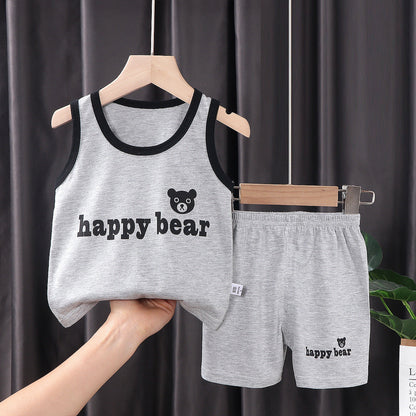 Children's Vest Suit Summer Pure Cotton