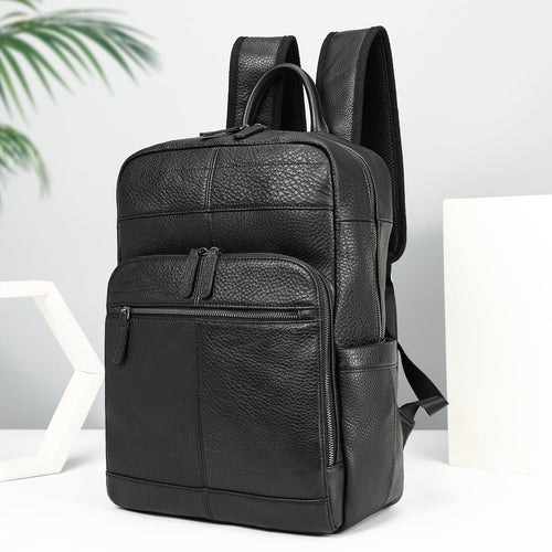 Top Layer Cowhide Backpack Leisure