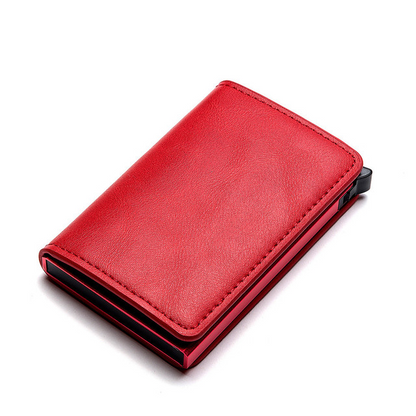 Hand push automatic card wallet card box