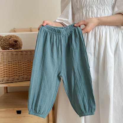 Thin Cotton Cloth Girls' Pajama Pants