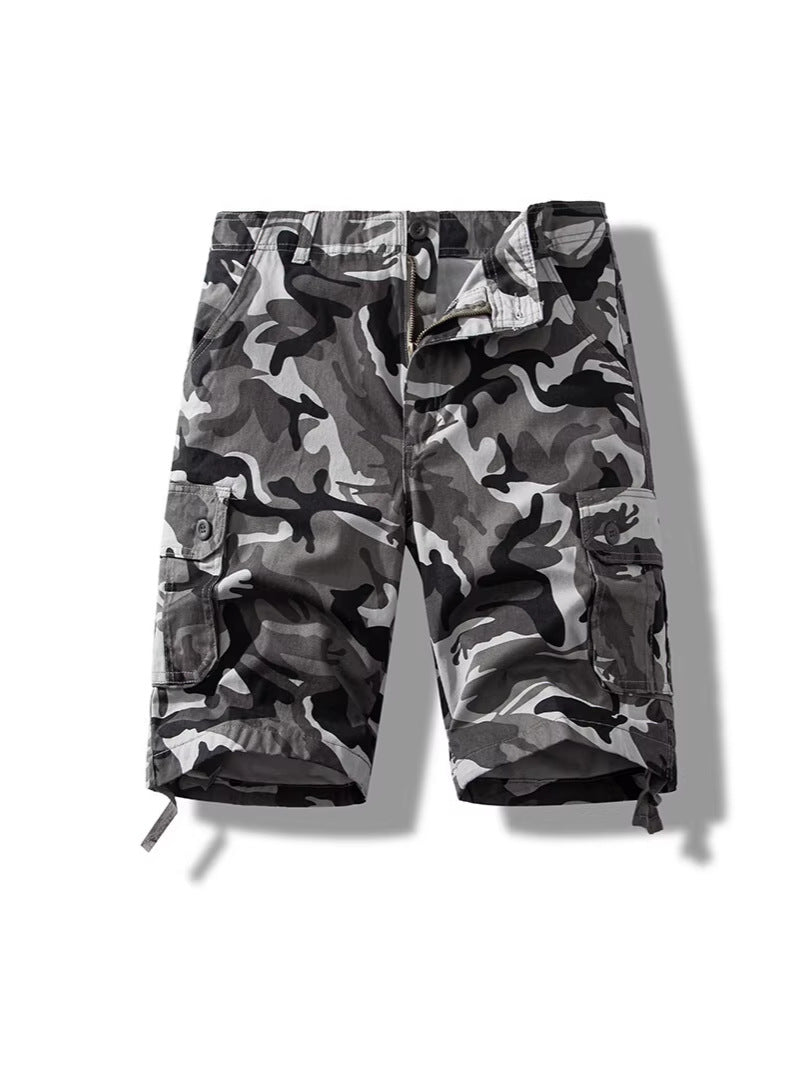 Foreign Trade All-cotton Multi-pocket Work Shorts
