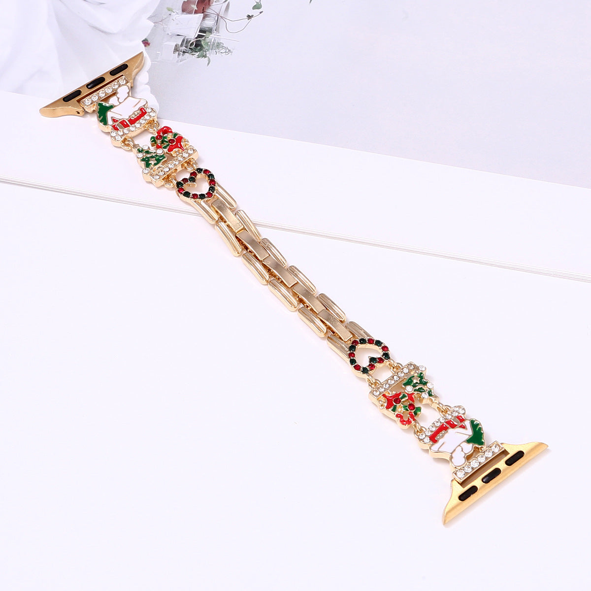 New Christmas Watch Strap Suitable For IWatch Chain Case Iwatch56789Sechristmas